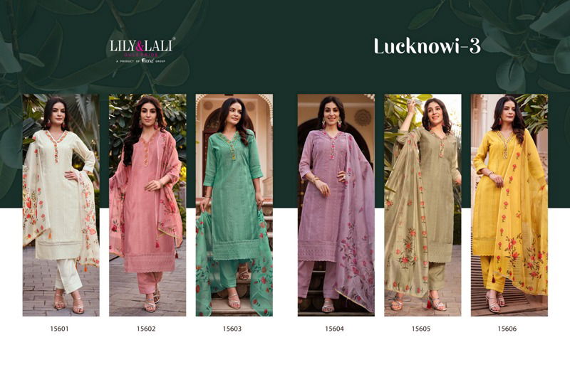 Lucknowi Vol 3 By Lily And Lali Chanderi Kurti Bottom With Dupatta Wholesale Price In Surat
